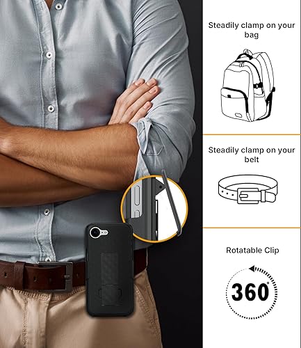 Vista 58 de MOTIVE for iPhone 15 Pro Max Case with Belt Clip, Shell Holster Combo for Apple iPhone 15 Pro Max Holster, Slim Rugged Case, Drop Shockproof