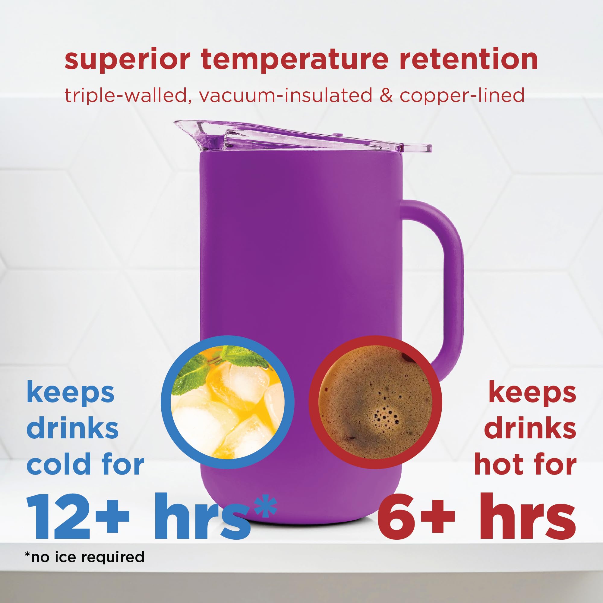 Brocca Termica Served 2L In Acciaio Inox – Isolata Sottovoto, Doppia Parete, Mantiene Freddo/Caldo, Coperchio Antigoccia - 4