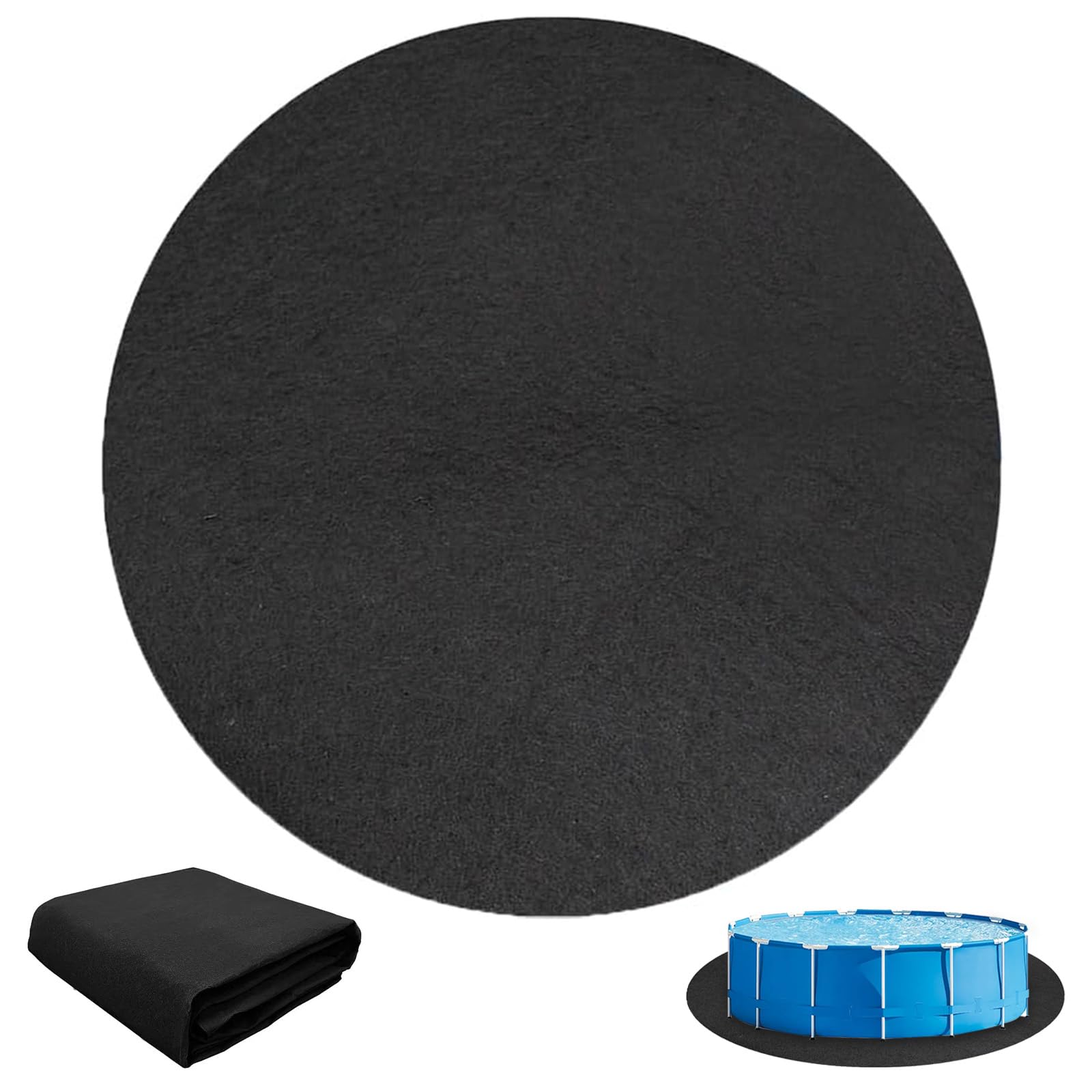 Tapis de Sol Piscine Rond, Tapis sous Piscine Hors Sol Résistante aux Perforations