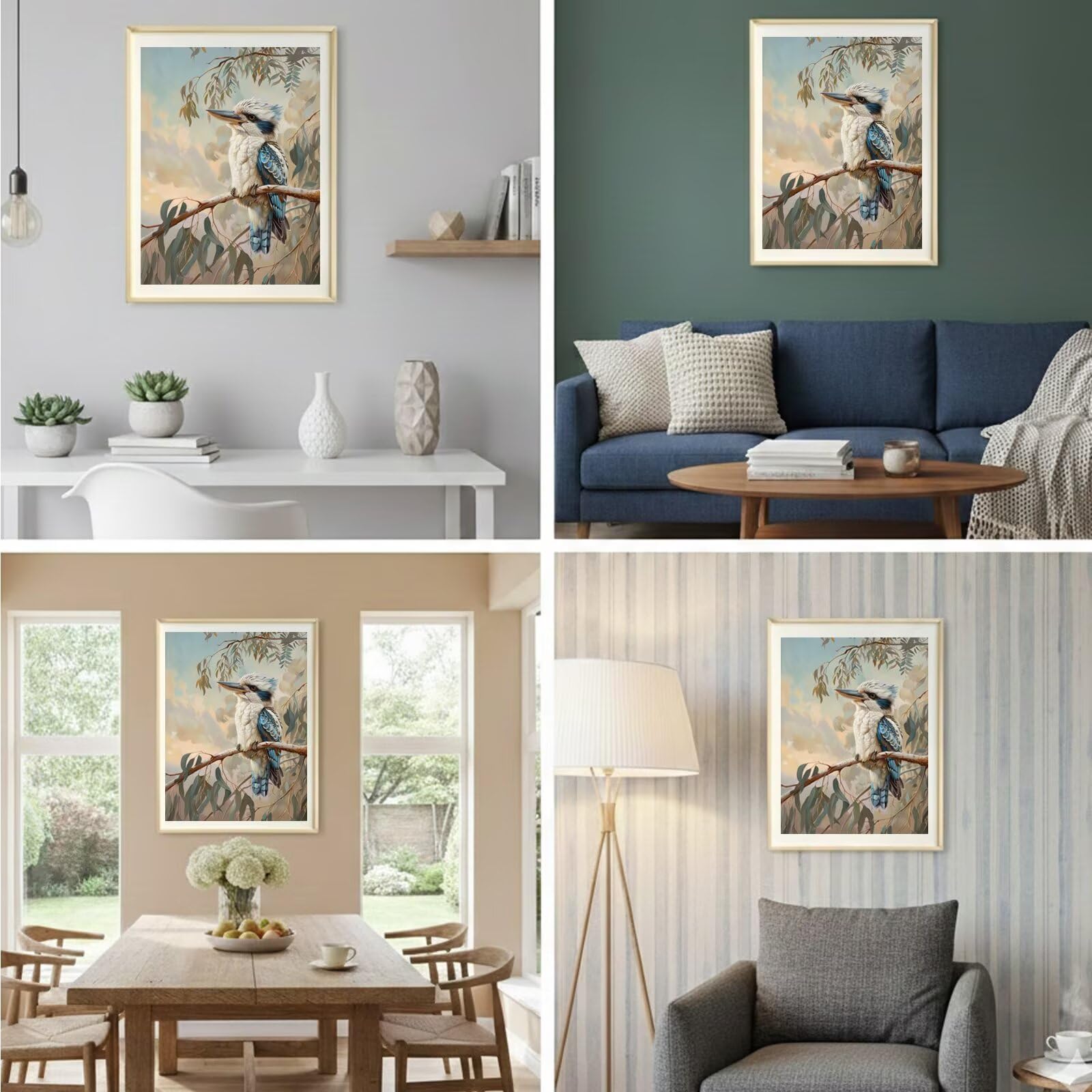 Dipingere con i Numeri Adulti Animale, Kit di Pittura a Olio su Tela DIY con Pennelli Pittura a Pigmento Acrilico, Paint by Numbers Bird Disegno, Decora la Casa Regalo 70x100 cm (Senza Cornice)-#807k