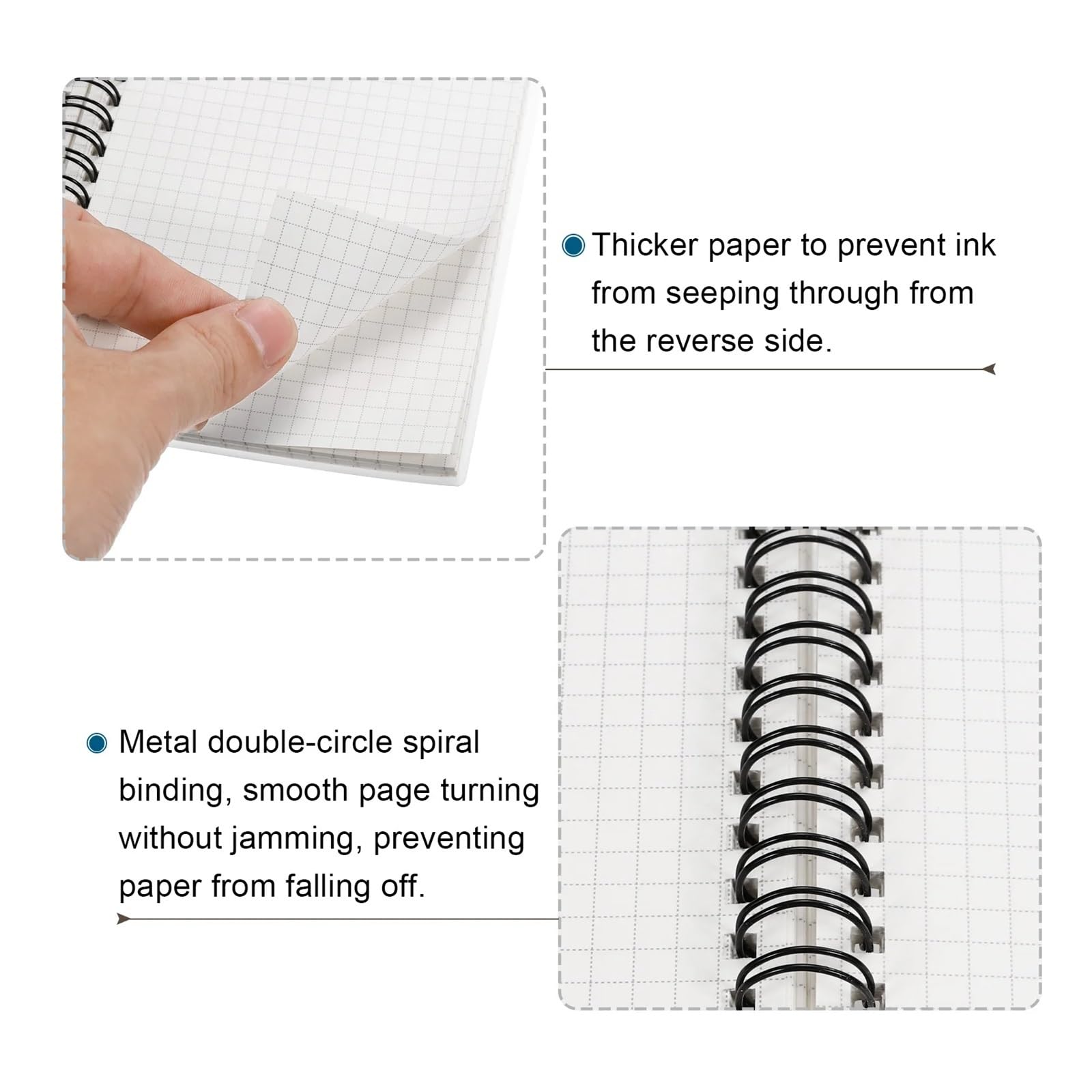 A4 B5 Libro a spirale Quaderno a spirale Diario Giornale Blocco note for studenti Libro a righe Griglia Carta spessa Copertina rigida Promemoria Cancelleria for ufficio Taccuino Rilegato A Filo(183x26