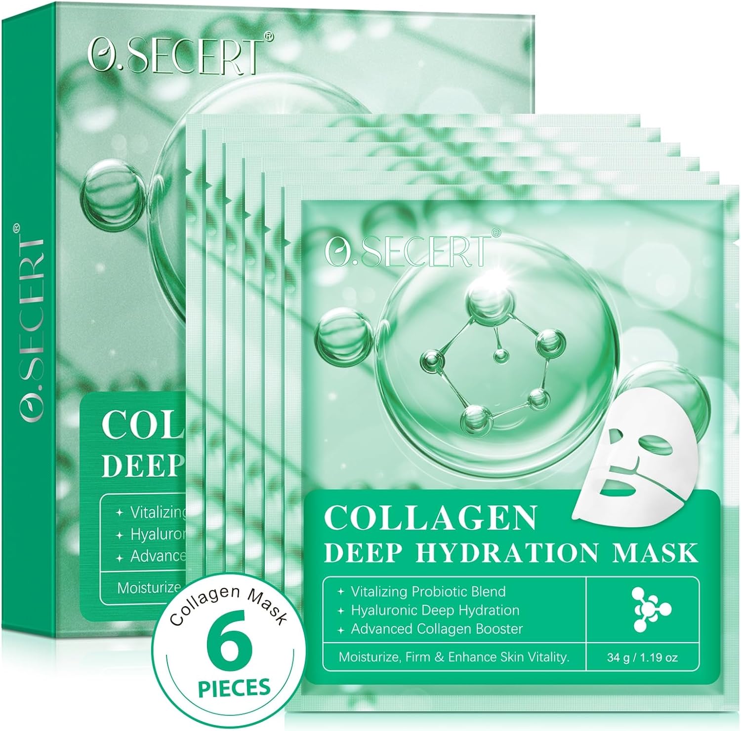 Collagen Overnight Wrapping Hydrogel Face Mask – Deep Hydrating & Anti-Wrinkle Sleeping Facial Mask, Restores Elasticity & Firmness, Sheet Night Mask Korean Skin Care for All Skin Types