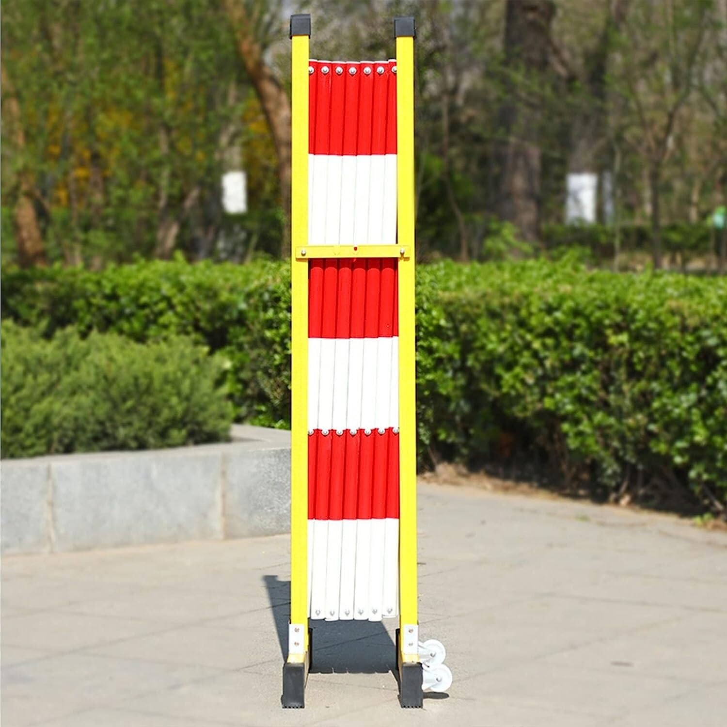 Clôture de circulation rétractable portable jaune pour métro et gare