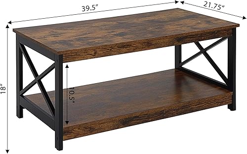 Miniatura 70 de Convenience Concepts – Mesa de café Oxford, Madera, Gris Gris,Barnwood/Negro,Negro,Rosa rubor,Azul cobalto,Madera derivada/Blanco,Azul espuma