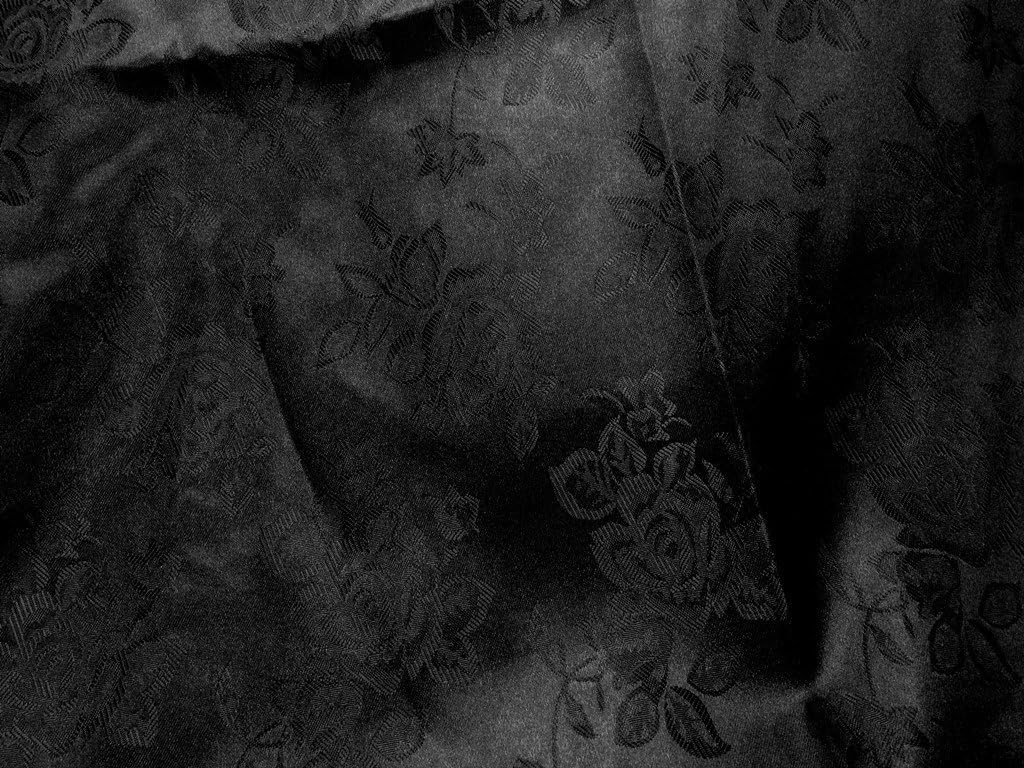 1 X Brocade Jacquard Satin Black 60 Inches Wide Fabric By the Yard by The Fabric Exchange