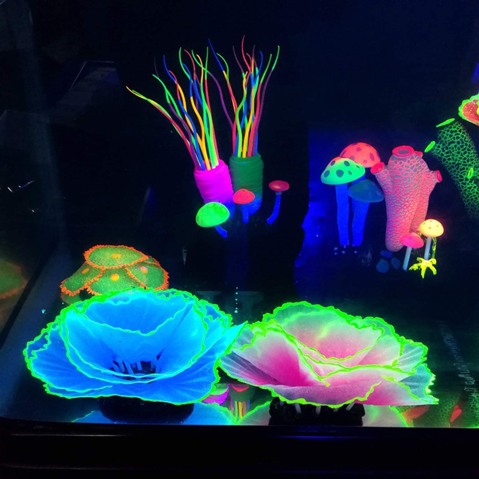 Besimple Adorno de Coral para Acuario, Efecto Brillante, decoración de Resina para pecera, decoración para Paisaje de Acuario