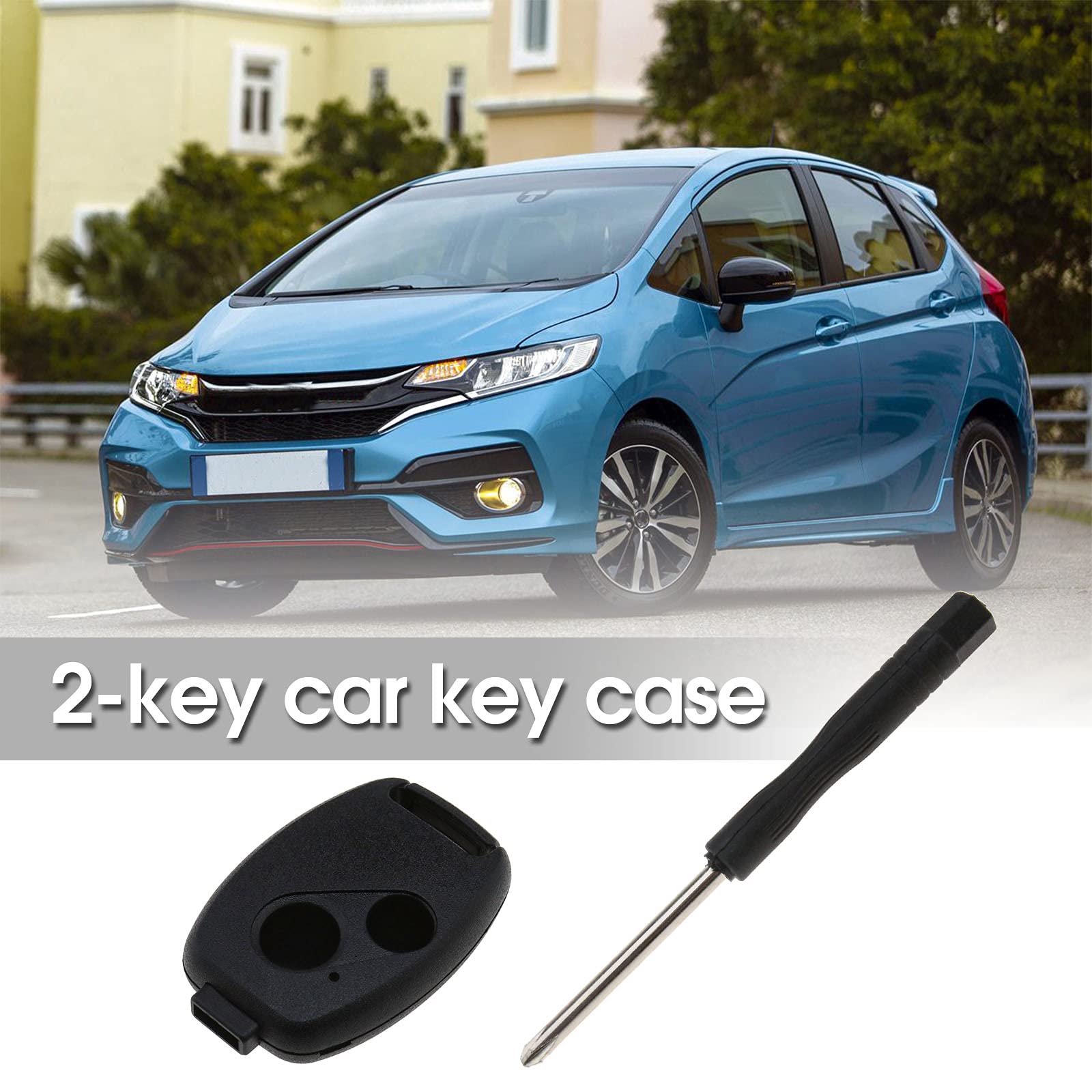 Cover Telecomando Chiave Auto 3 Pulsanti Nera Per Honda Civic CRV Accord Jazz – Guscio Sostitutivo ABS
