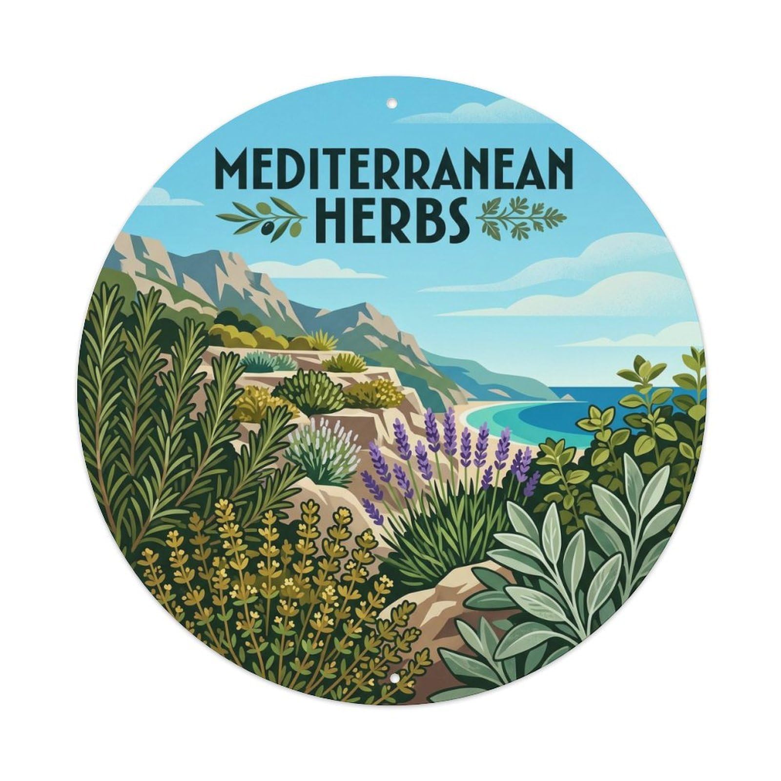 Mallorca Mediterranean Herbs Island Heritage Seaside Metal Tin Sign