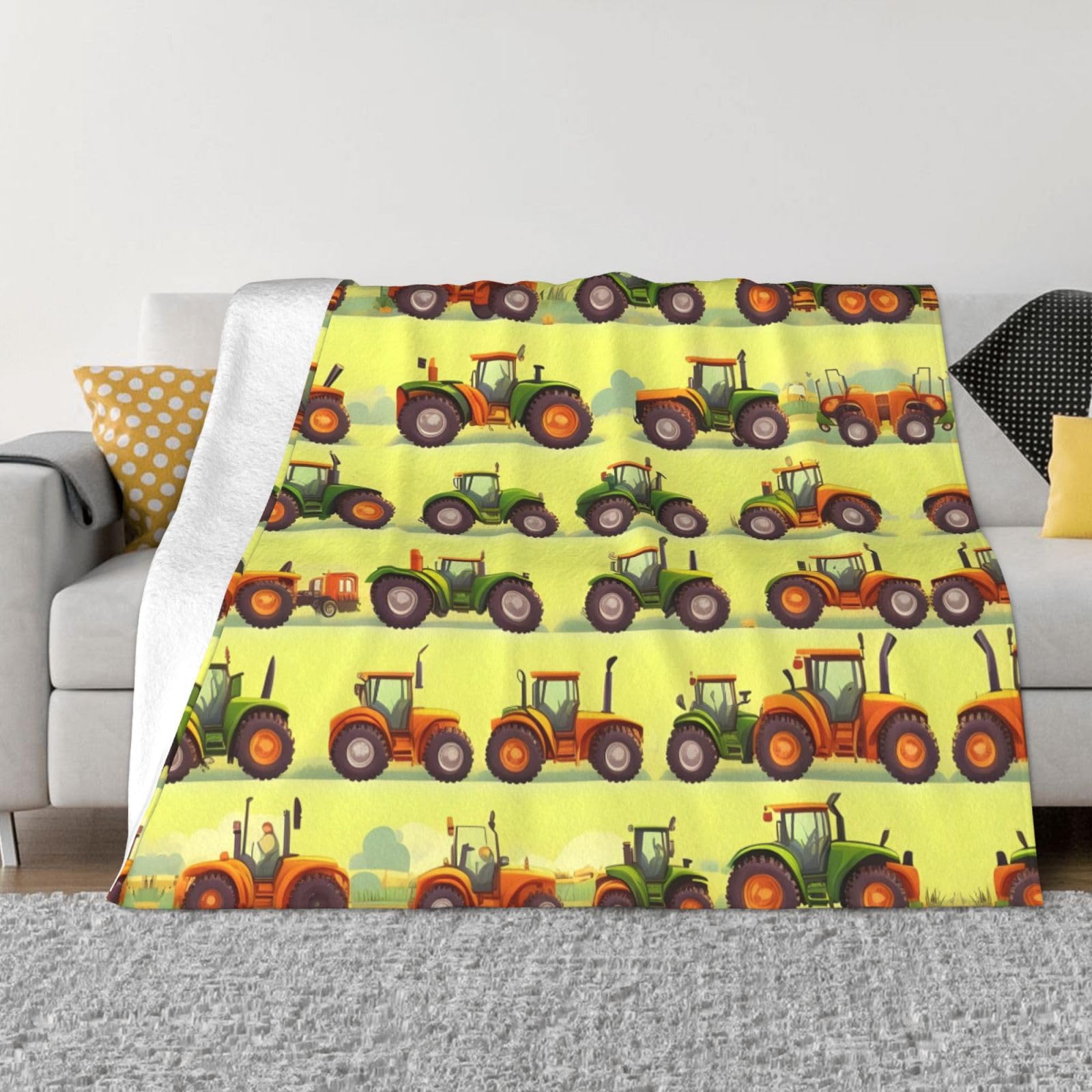 Couverture chaude en flanelle de machine agricole contre le froid du lit