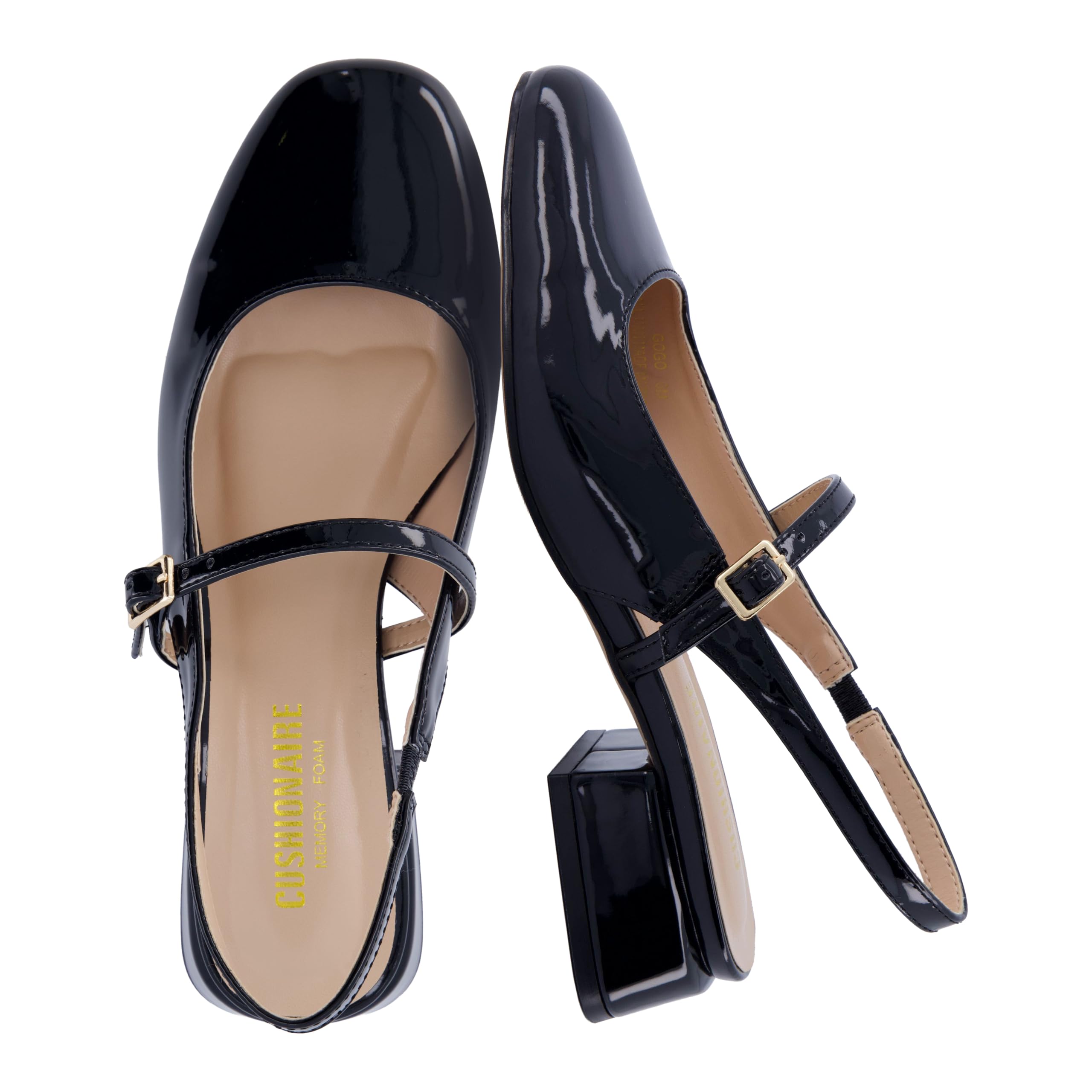 CUSHIONAIRE Women's Gogo Round Toe Mary Jane Dress Shoe +Memory Foam