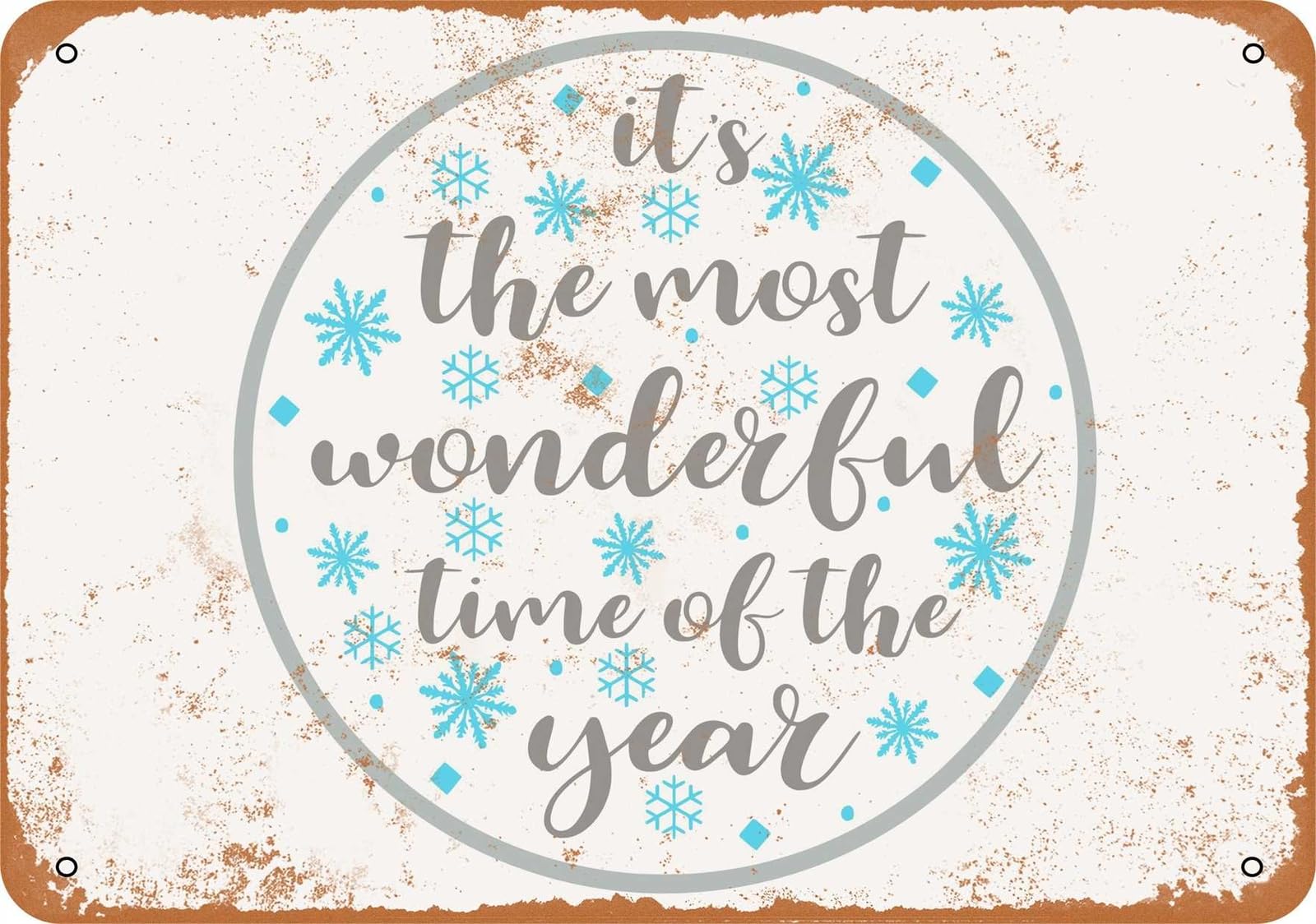 Miaomansenstore Metal Sign - It's The Most Wonderful Time Of The Year 2 - Vintage Look Home Decor