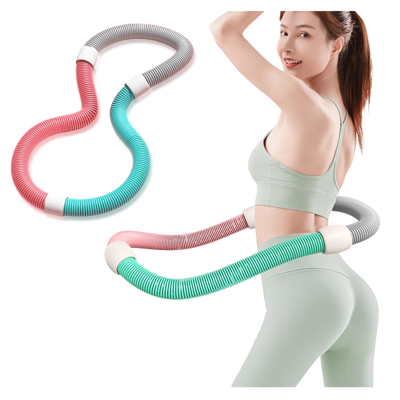 【2025夏新登場&静音設計フラフープ】フラフープ ダイエット用 折りたたみ式 PVC 大人用 ソフトスプリング ポータブル ウェイト付き ウエスト 背中 脚 胸 エクササイズ 筋トレ シェイプアップ ストライン訓練 トレーニング機器 多機能 フィットネス 収納簡単 省スペース 男女兼用 室内 公園用 (三色 1.6KG)