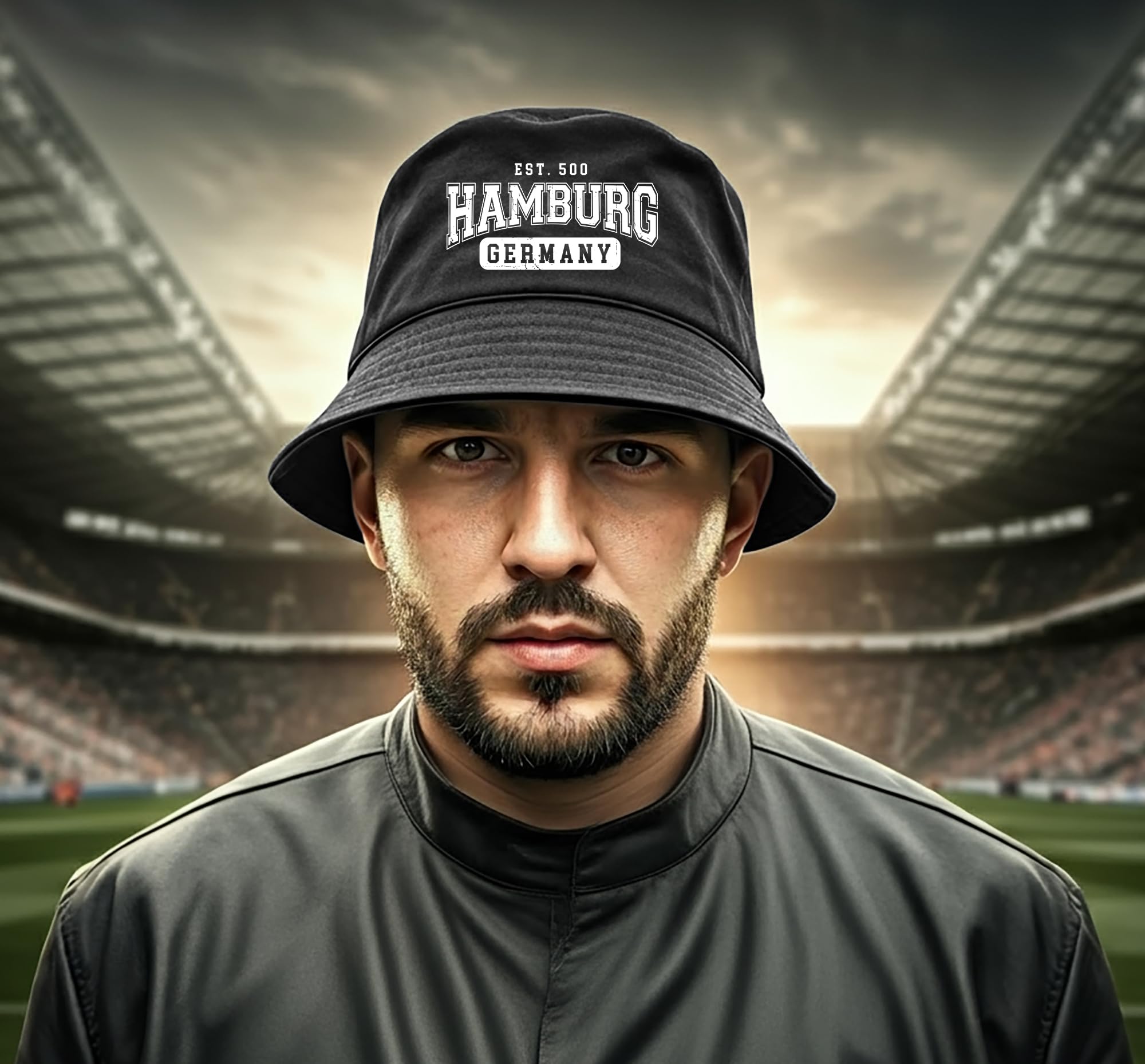 Hamburg College City Anglerhut | Moin Sommermütze & Bucket Hat für Fußballfans – Unisex Fischerhut für Kurve & Kiez – Streetwear Hut für Männer & Frauen