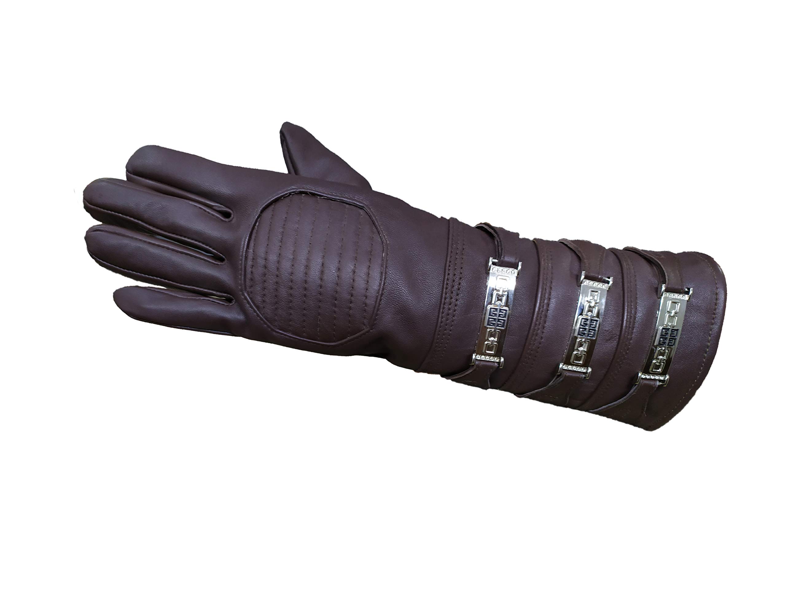Anakin Skywalker Gauntlet Costume Real Leather Brown Right Glove