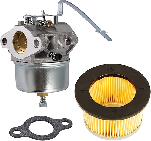 HIFROM Carburador Carb con junta de repuesto para Tecumseh 631918 HS40 4HP HS50 5HP Motor con filtro de aire de repuesto para 30727 30604