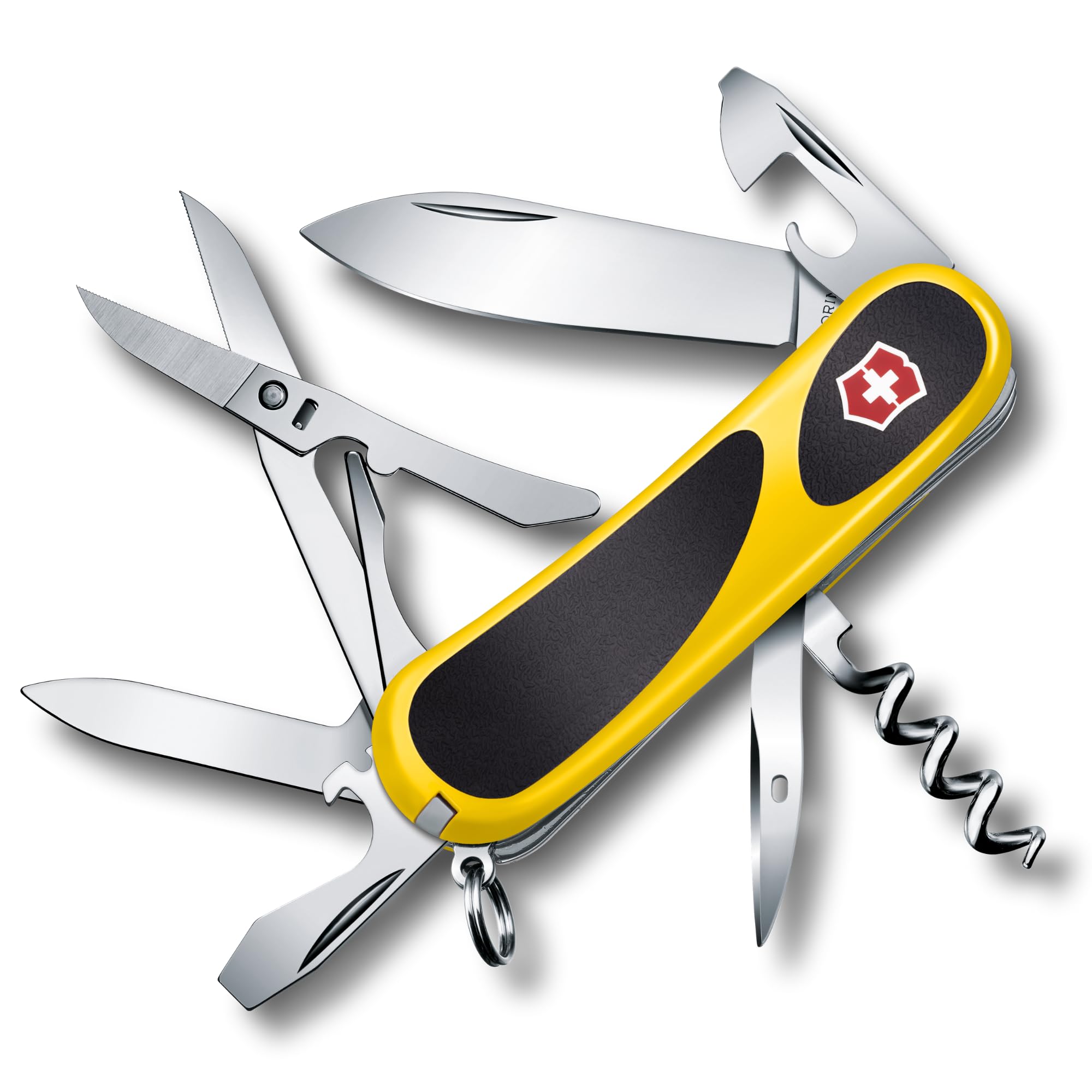 Coltellino svizzero Victorinox Evolution 14 Grip, 14 funzioni, Giallo/Nero