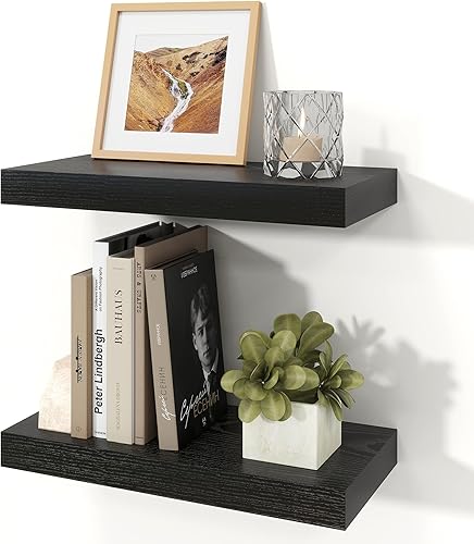 Estantes flotantes para pared, estantes de madera rústica montados en la pared para baño, dormitorio, sala de estar, cocina, estante colgante para