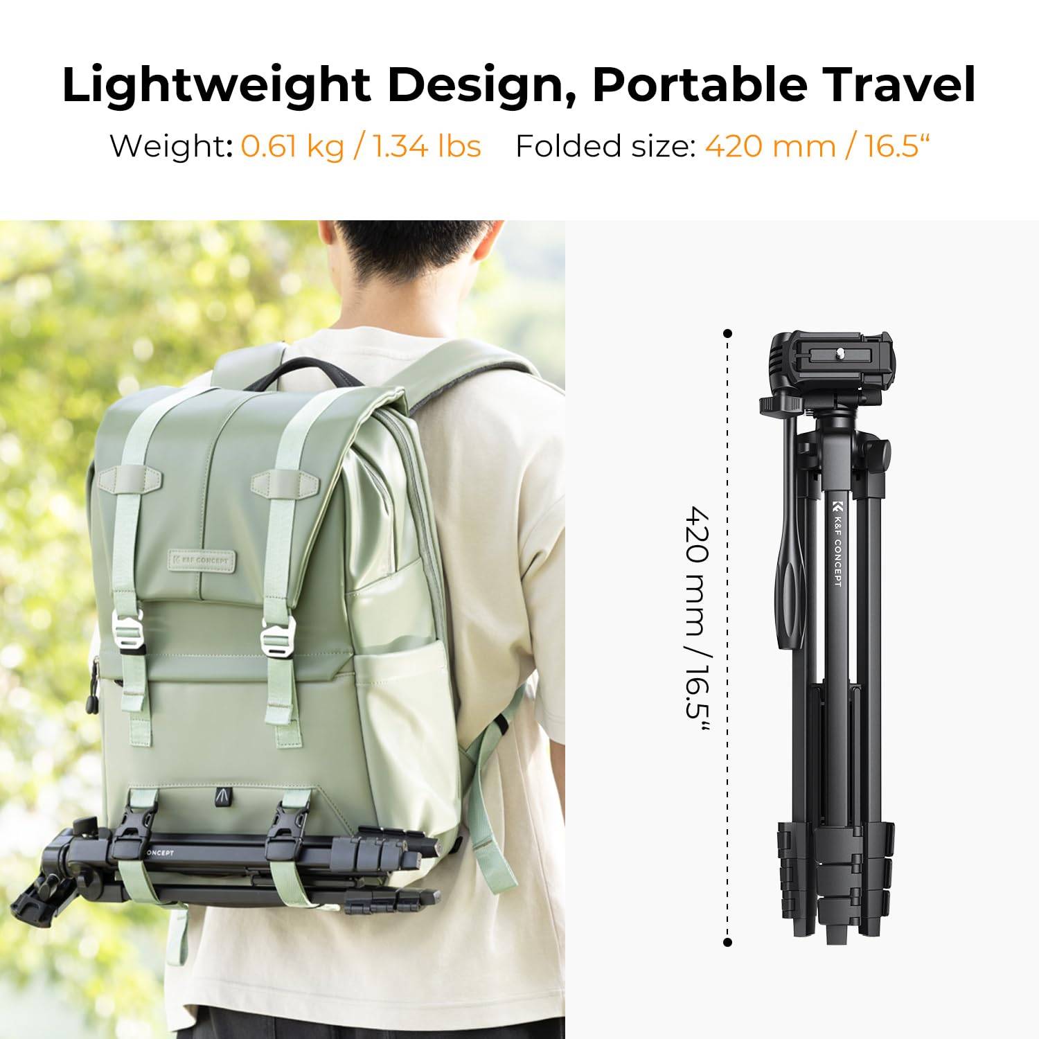 Treppiede Fotocamera e Smartphone 152cm, K&F Concept Treppiedi Leggero da Viaggio con Telecomando Wireless per Canon Nikon Sony iPhone Samsung, Huawei, Xiaomi, Live Stream YouTube Living Vlog
