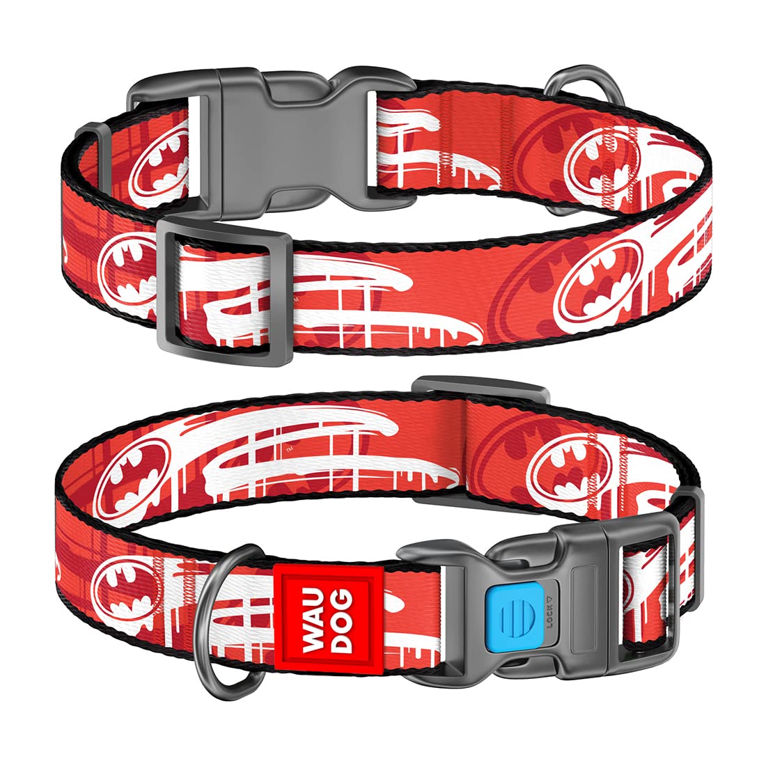 WAUDOG Adjustable Dog Collars-Batman Printed Collars For Dogs & Puppies-Soft Durable & Strong Dog Collars-Nylon Dog Collars For Pets (24-40 Cm),Red (B09MKP5C98) Amazon Price History, Amazon Price Tracker