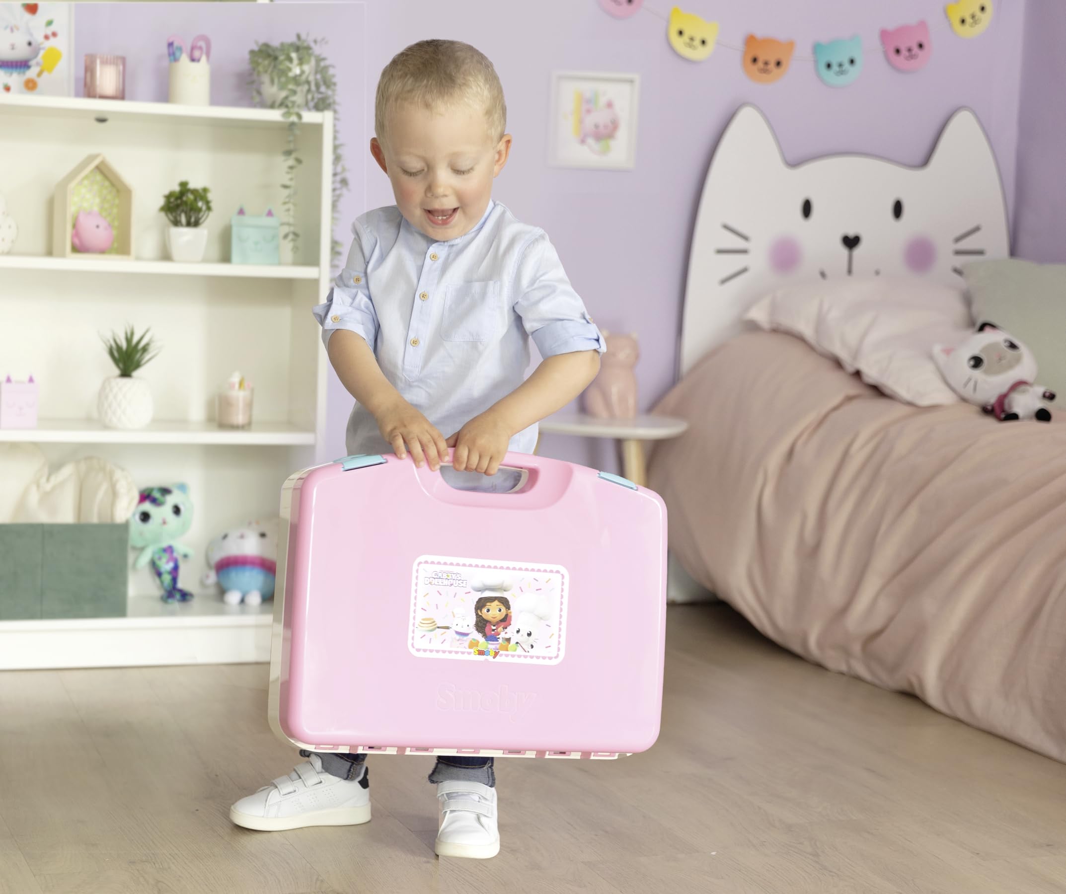 Smoby - Gabby Cucina Take Away, 7600311908, +3 anni, cucina trasportabile dove vuoi, tanti accessori