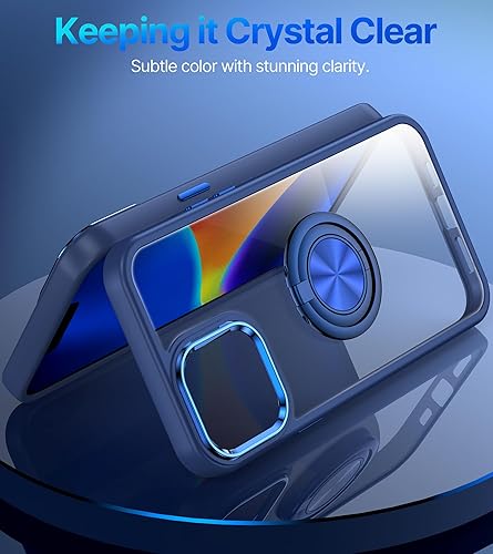 Miniatura 5 de XYZ Funda para iPhone 15 Plus con soporte, funda de doble anillo, delgada, ligera, a prueba de golpes, funda protectora para iPhone 15 Plus de 6.7