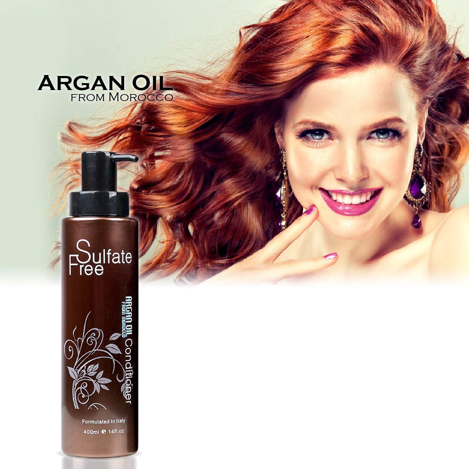 BINGO HAIR CARE Moroccan Argan Oil Shampoo and Conditioner - 100% Natural Organic Oil, Revitalizing, Nourishing, Anti-Frizz, Sulfate Free, Paraben Free, 24 Fl Oz, Set of 2, for All Hair Types