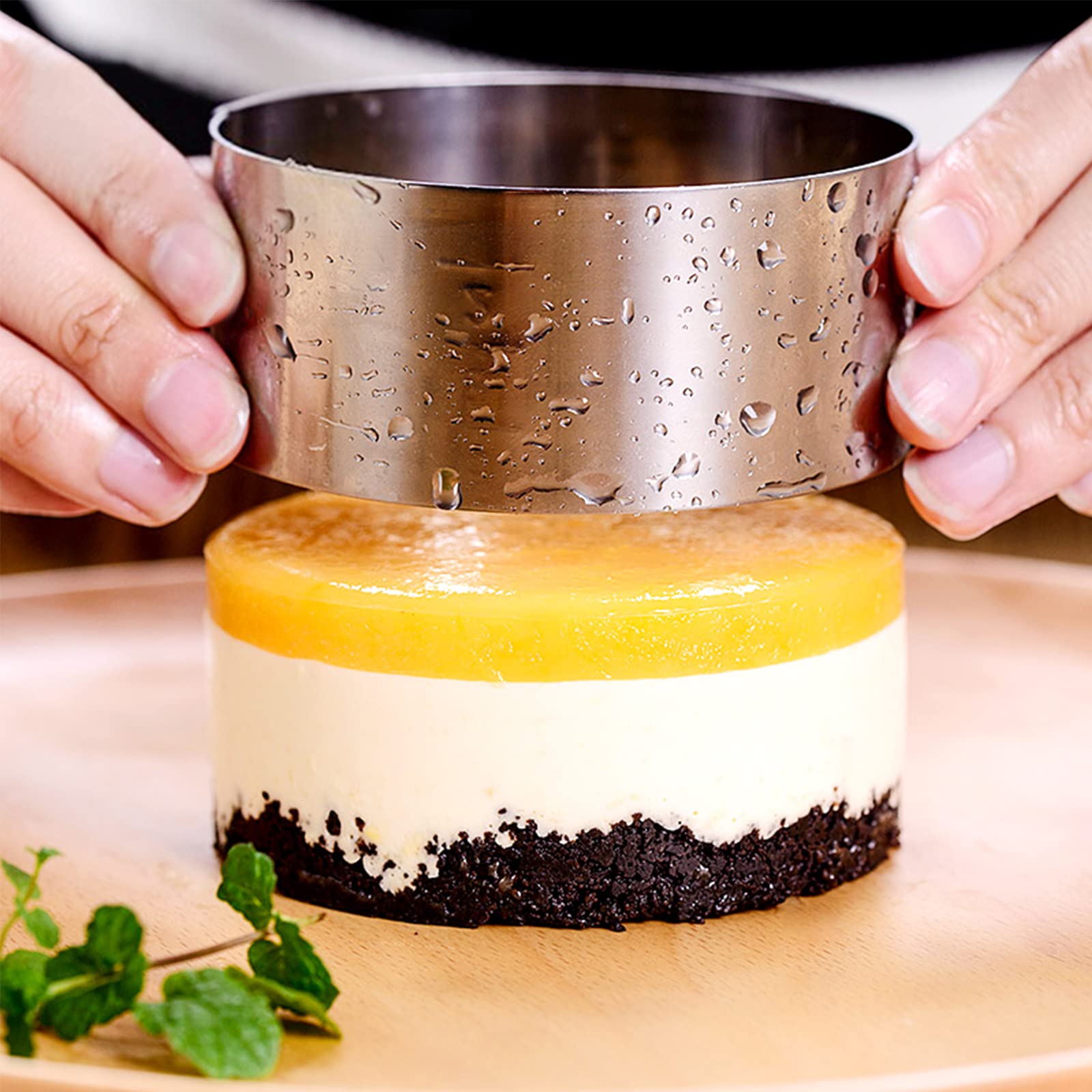 Coppapasta Tondi In Acciaio Inossidabile: Set 4 Anelli Di Cottura Antiaderenti Per Cheesecake, Sformati E Focaccine (8x4 Cm)