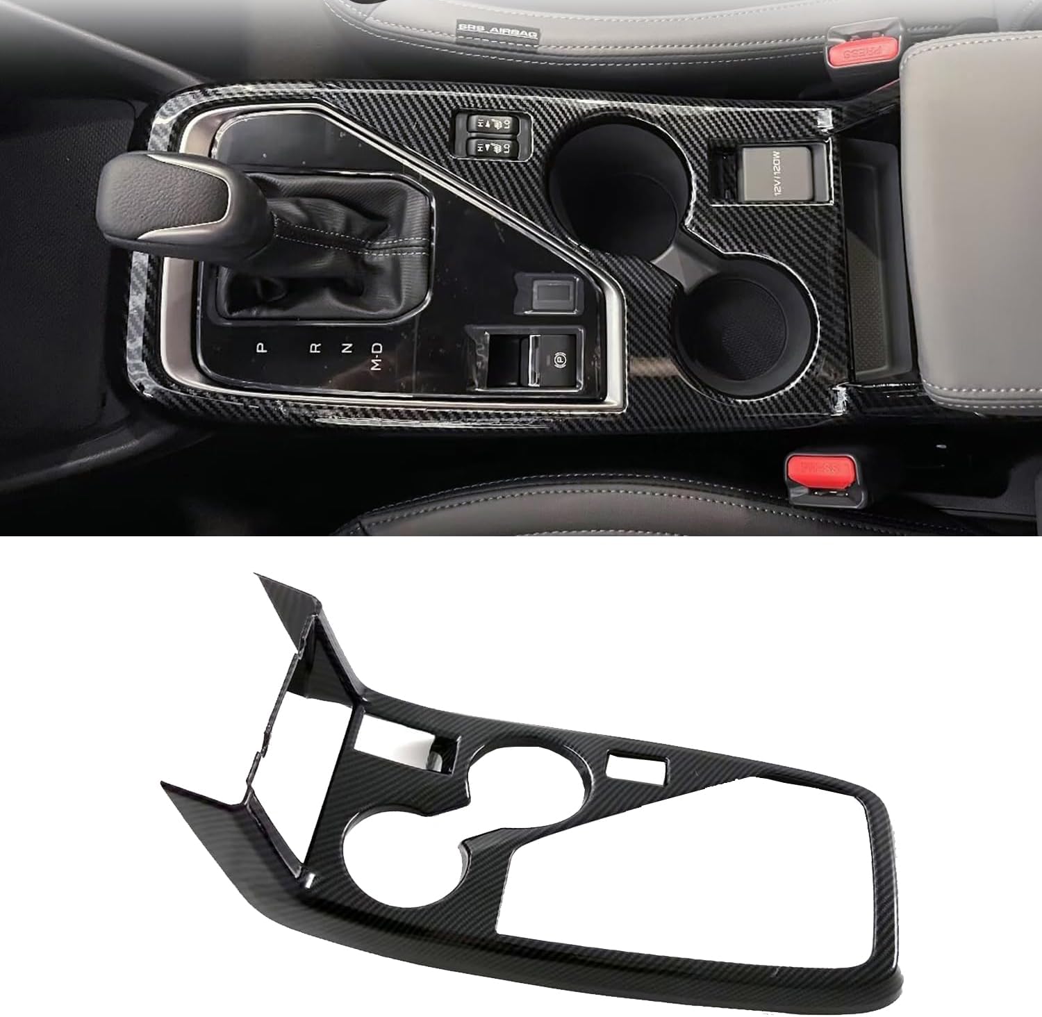 for Subaru Crosstrek GU 2024, Impreza 2024 Carbon Black Interior Gear Shift Panel Decorative Cover Trim ABS Car Accessories 1pcs (Only for LHD)