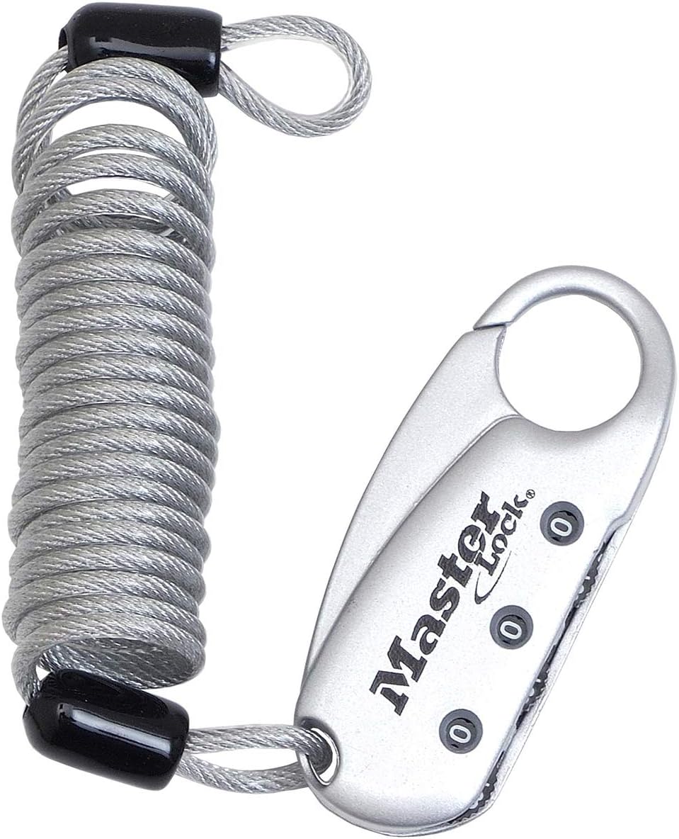 Master Lock 1559EURDCOL Zahlenschloss mit selbstaufrollendes Kabel