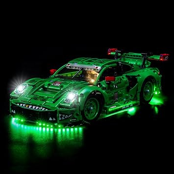 Upgrade LED Light Kit Compatible with Lego Porsche 911 GT3 R Rexy AO Racing Car Building Set, Light Decoration Compatible with Lego 42224, Best Gift for Adults Model Not Included