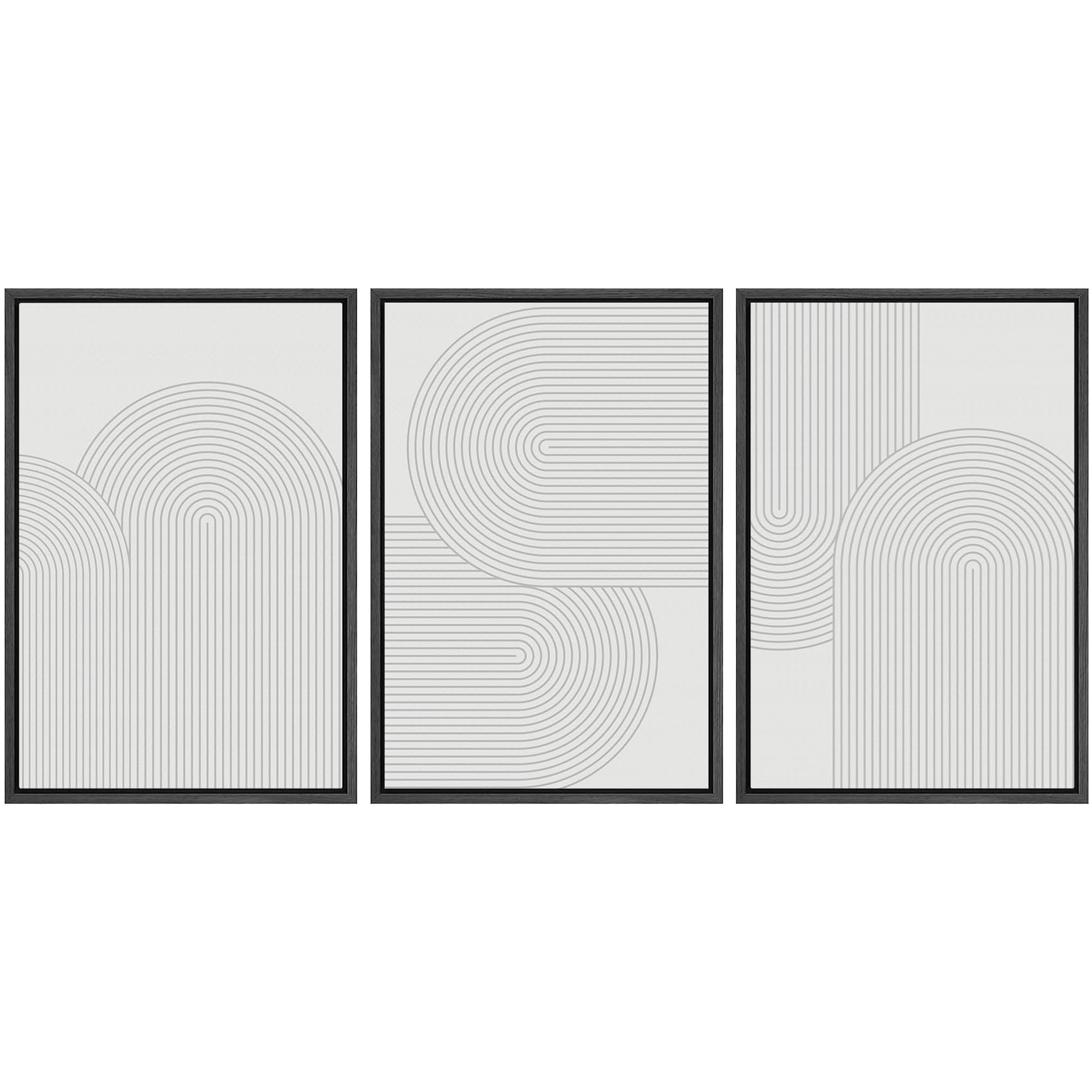SIGNWIN Framed Canvas Print Wall Art Set Coastal Serenity Abstract Seaside Illustrations Modern Art Decorative Rustic Calm/Zen for Living Room, Bedroom, Office - 24"x36"x3 Natural — view 101