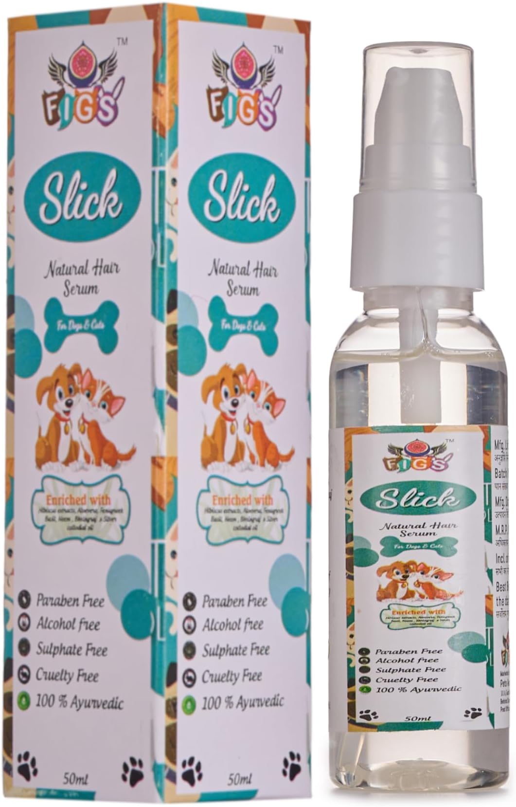 FIGS Slick Natural Hair Serumt Dog Hair Serum for Silky, Smooth and
