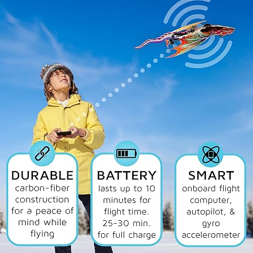 Miniatura 4 de POWERUP Kit de manualidades de papel de dragón 4.0. Avión de dragón controlado por teléfono inteligente. Kit educativo STEM al aire libre para