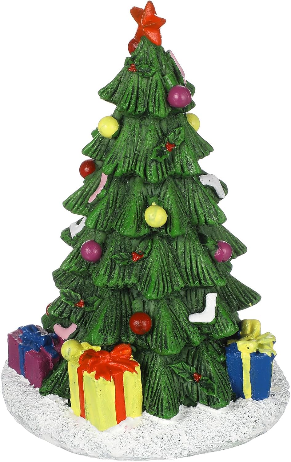 Ipetboom Reptile Decor Christmas Tree Aquarium Decorations Miniature Resin Landscape Ornaments for Holiday Fish Tank Supplies Table Decor Aquarium Christmas Tree