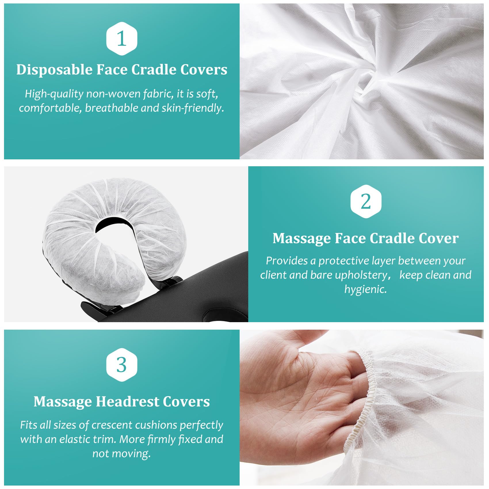 Salon Face Cradle Covers - Ultra Soft & Disposable -3