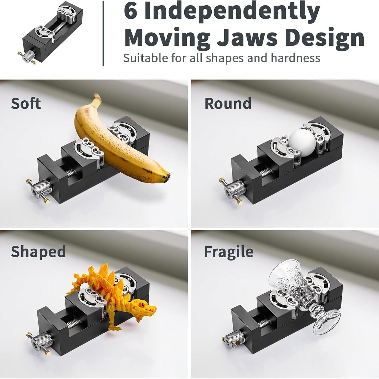Stainless Steel Custom-Shaped Vise, Smart Fractal Workbench Fixture Ideal for crafts, jewelry making, model building, DIY projects, and repairs (ENDLIMIT-003)