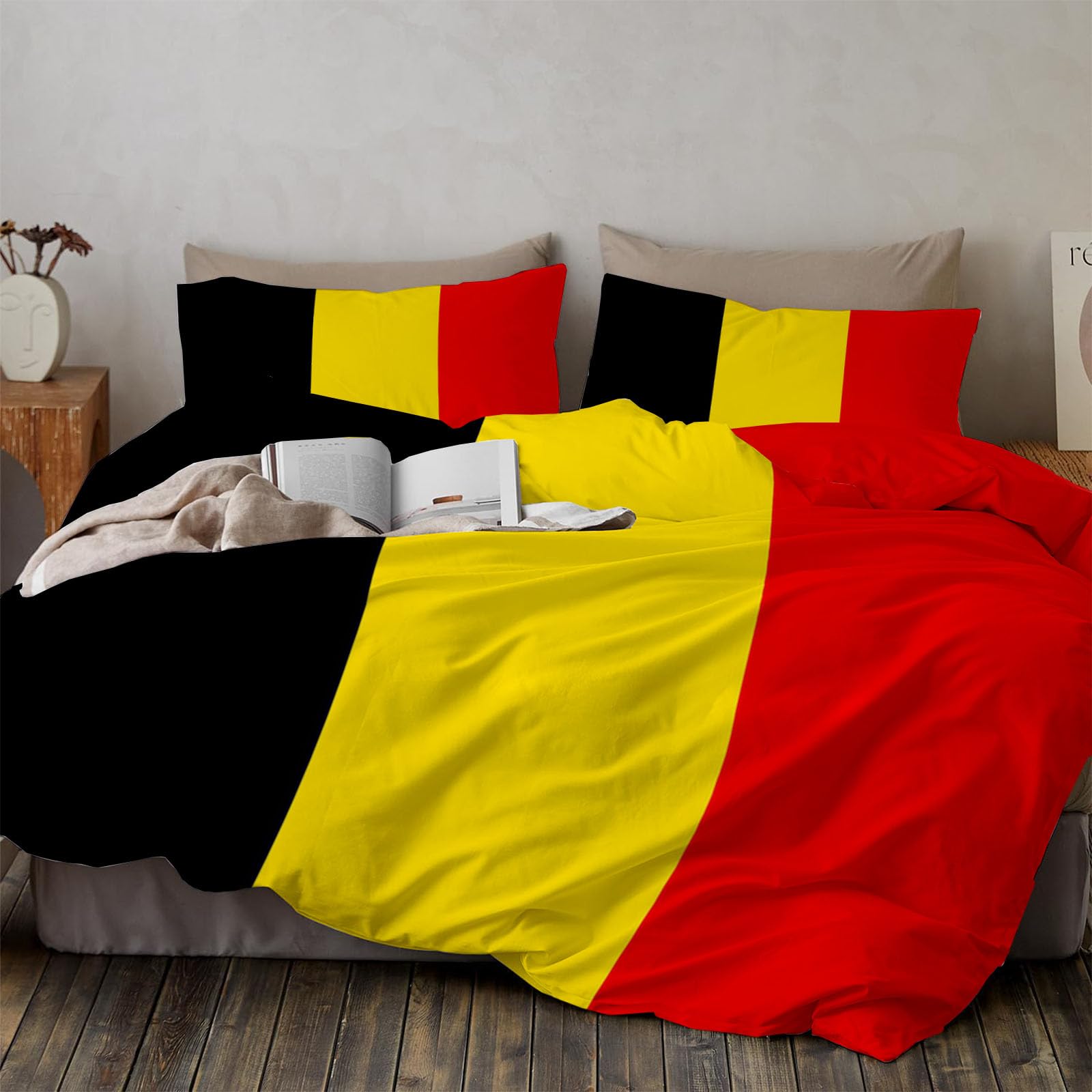 Ensemble de literie Belgique 3 pièces housse de couette 240x260 et taies