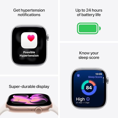 Apple Watch Series 11 GPS 42mm Smartwatch with Jet Black Aluminium Case with Black Sport Band S/M. Sleep Score, Fitness Tracker, Health Monitoring, Always-On Display, Water Resistant - 2