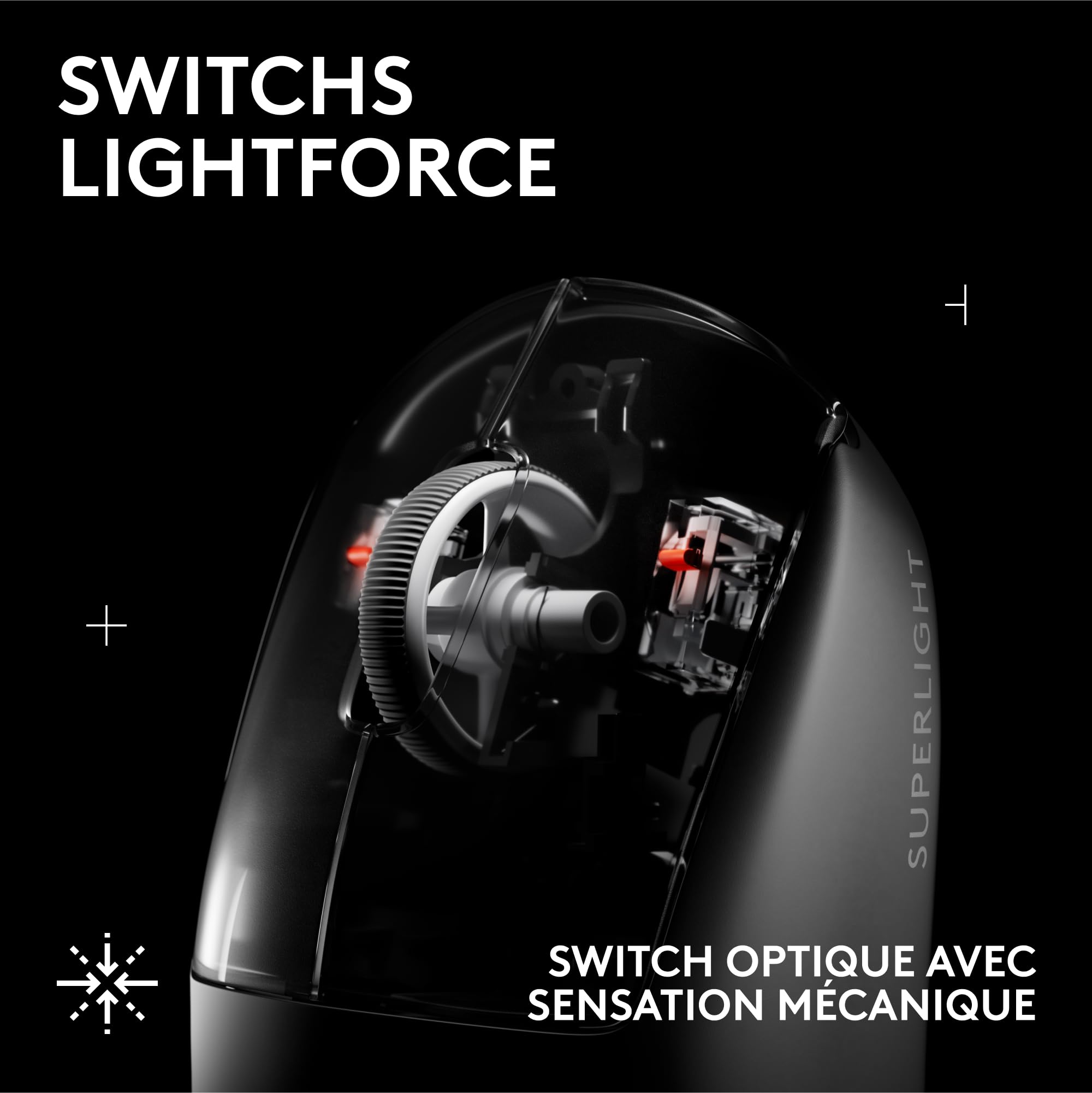 Logitech G PRO X SUPERLIGHT 2 SE, souris gaming sans fil | Souris Pro-Grade 60 g, 5 boutons, capteur 44 000 DPI, taux de rapport 8 kHz, recharge USB-C, pour PC/Mac - Noir