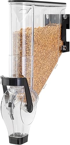 Miniatura 17 de Restaurantware -Met Lux Dispensador de alimentos secos de 5 galones, 1 dispensador hermético de cereales - Montaje en pared, control único, 1