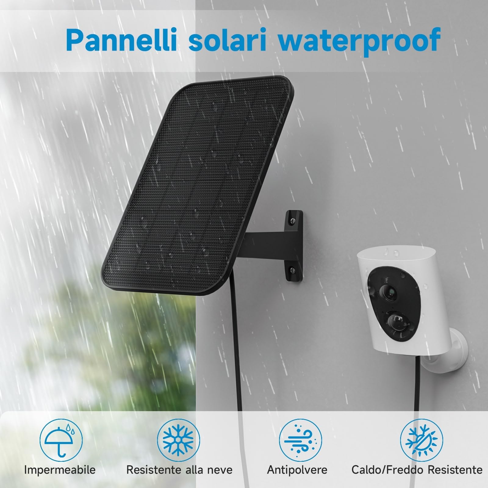 3K 5MP PTZ Telecamera Wi-fi Esterno con Pannello Solare con Faretto Vi – .ctronics