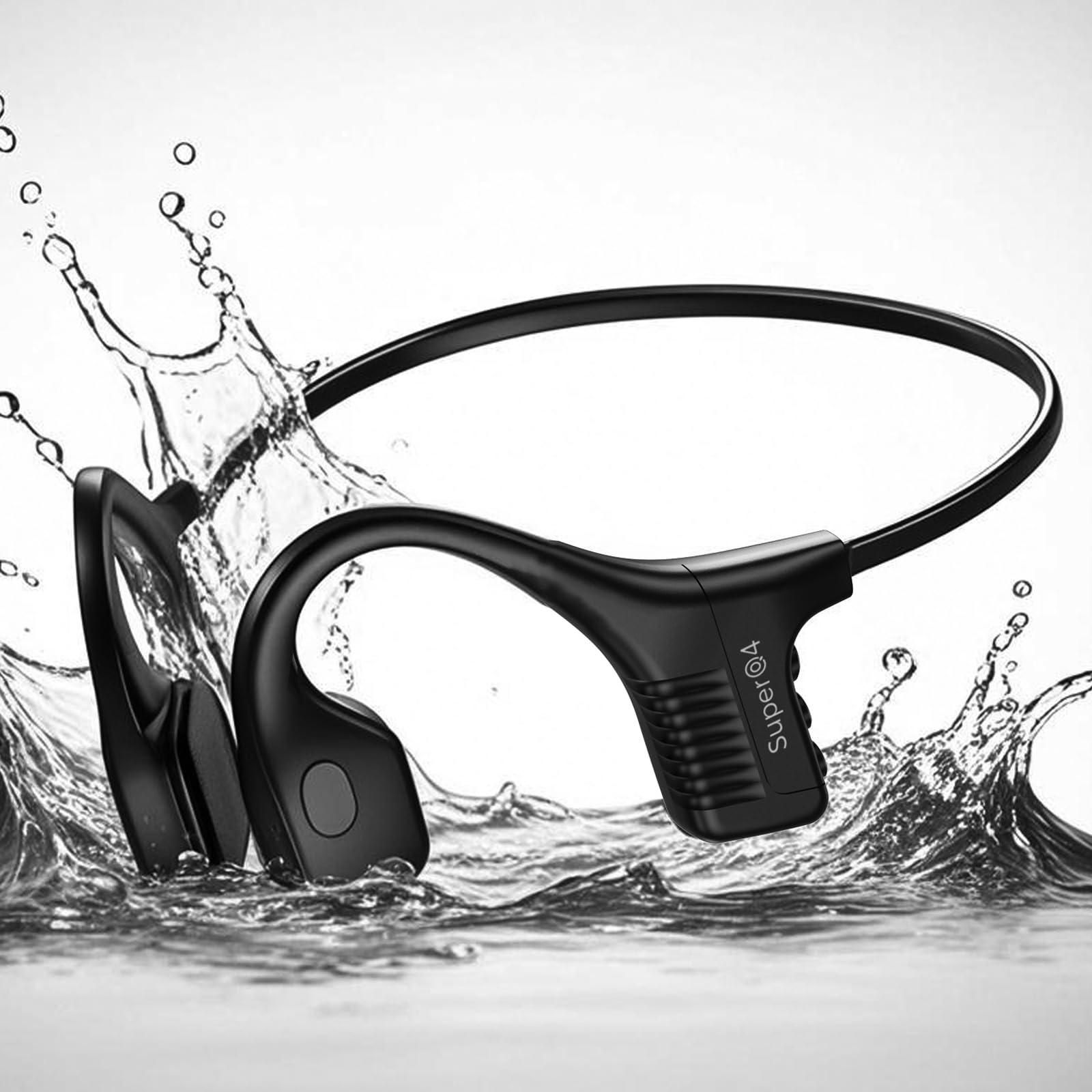 Cuffie Bluetooth 5.3 a conduzione ossea aggiornate, cuffie wireless impermeabili IP68, memoria MP3 32G, auricolari sportivi per nuoto, cancellazione del rumore AI, comfort aperto