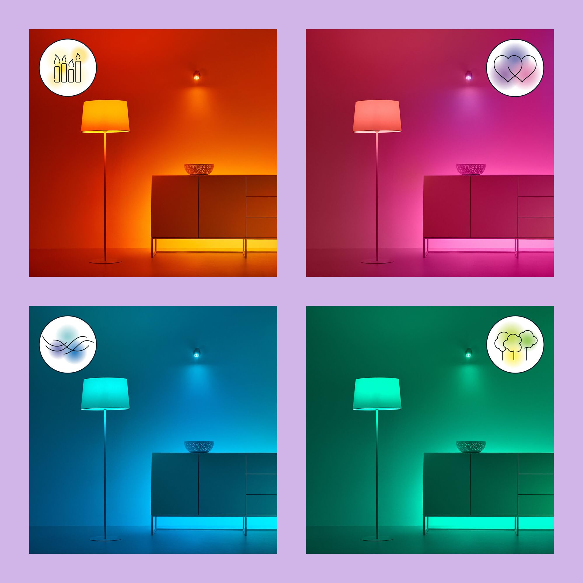 WiZ Spot 3 Pack - Luces LED inteligentes - Luz en color y blanca - GU10-50W - ...