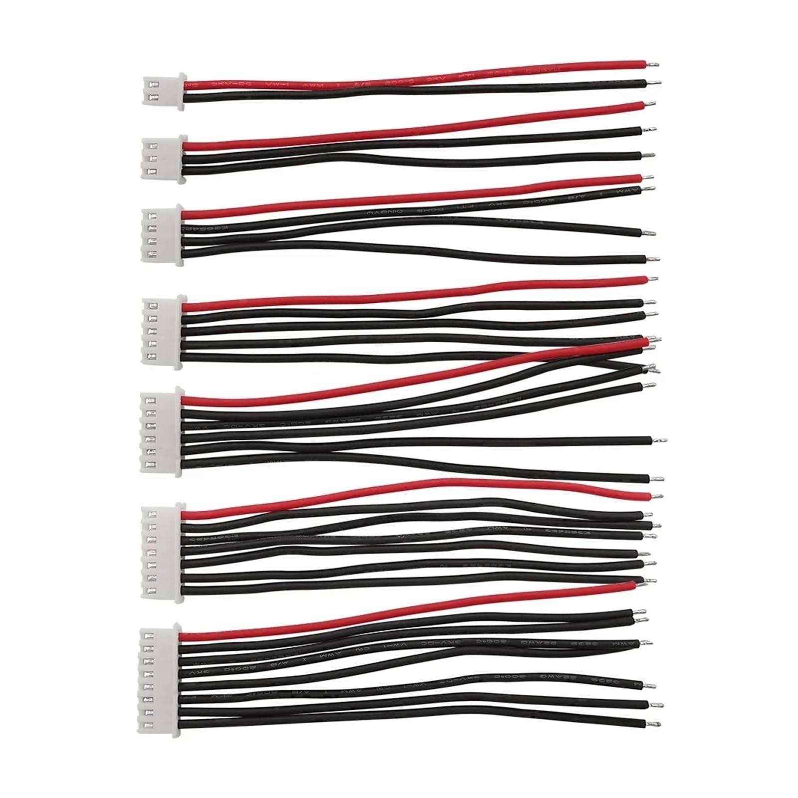 5 uds JST XH2.54 conector hembra 22AWG XH 2,54mm paso 1S 2S 3S 4S 5S 6S 7S conectores de Cable de enchufe de equilibrio LiPo(2S,10CM)