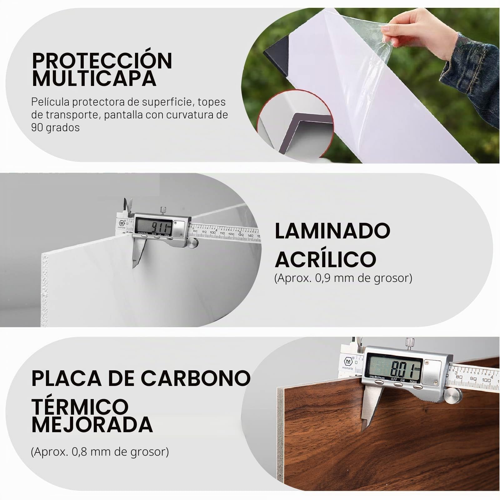 Alfeizar Ventana Cubiertas para Alféizares de Ventanas con Acabado de Acrílico grosor 9 cm cultar rayones para Hormigón Cemento Alféizar no es fácil deformar ni agrietar