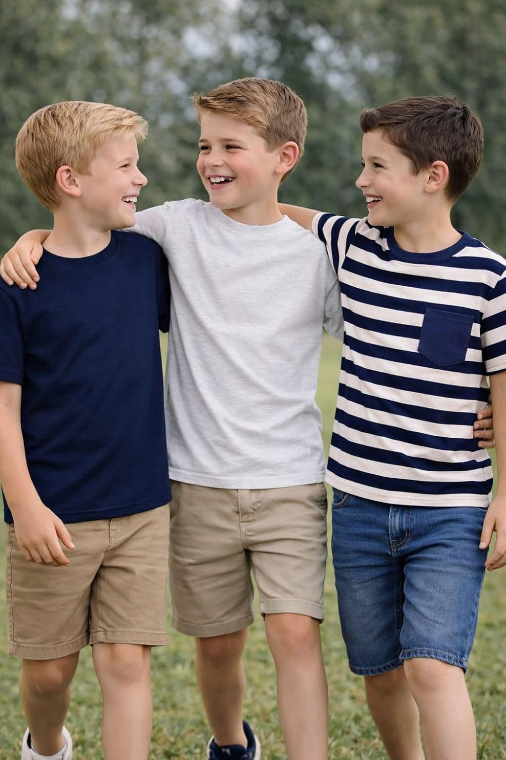 Boys T Shirts 3 Pack Cotton Short Sleeve Tee Shirts Casual Summer Tops for Kids and Big Boys 4-13 Years
