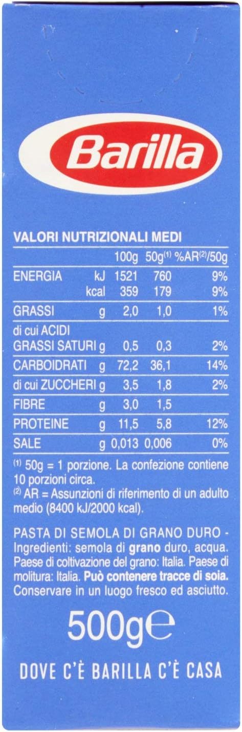 Barilla Pasta Midolline Semola di Grano Duro N.24, Pastina per Minestre e Passate, 500g 500 g (Confezione da 1) - Immagine 2