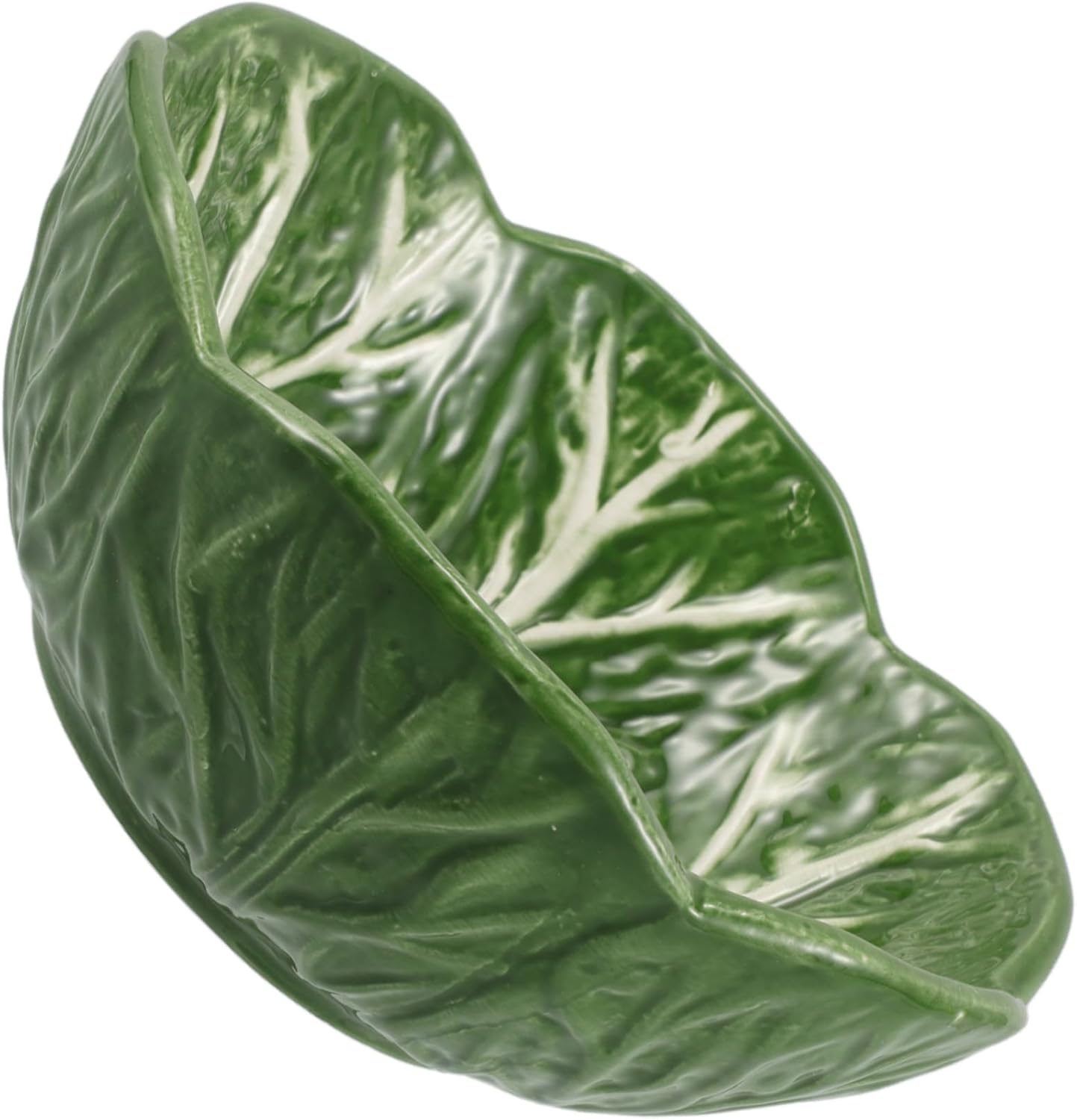 Cabilock Cabbage Leaf Bowl Vintage Plates for Fruits Snacks Ceramic Dessert Plates for Tea Rooms Guesthouses Hotels