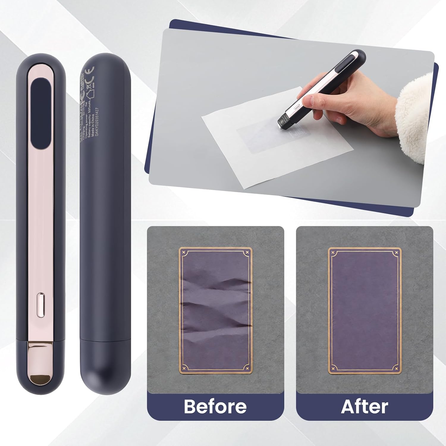 AILOOCEDI Card Flattening Kit, Trading Card Care Tool Accessory Set with Wood Box, Crease Reducer Thermal Pen, Acrylic Plates, Clamps, Mats, Magnifier for Flatten Lifted Edges, Fix Bent