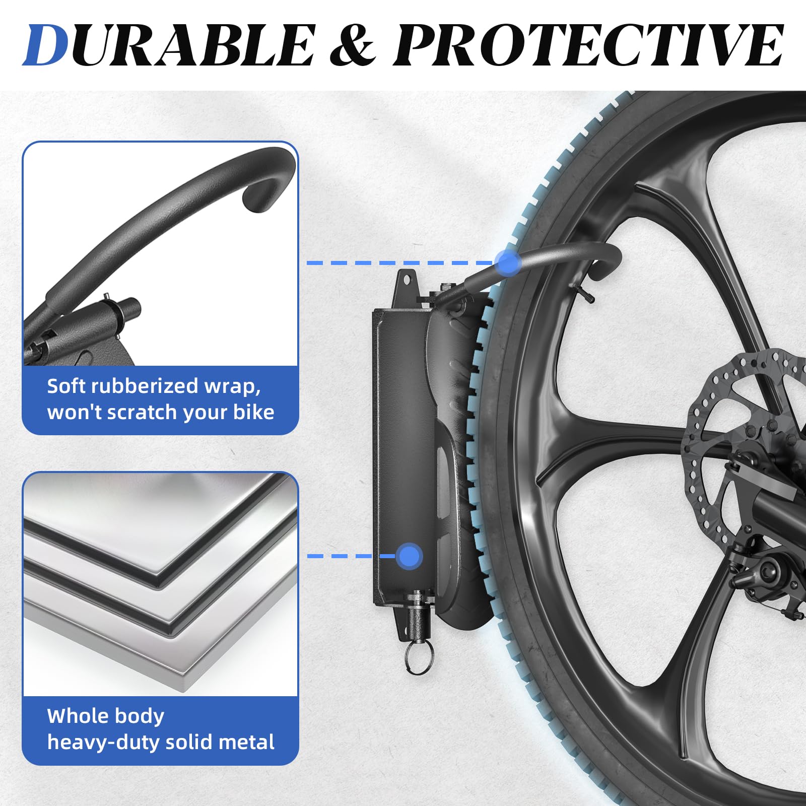 WELDUN Bike Wall Mount, Bike Hanger Rack, Swivelling Bike Holder - Image 4